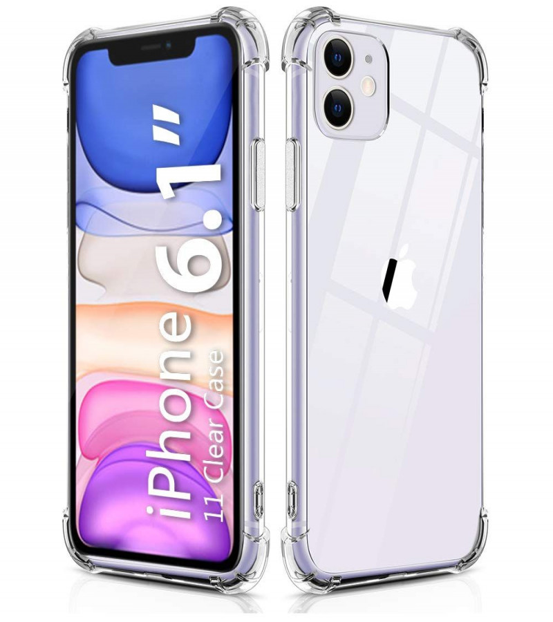 Apple iPhone 11 Back Cover Transparent Extra Bumper Anti Shock Soft Clear Case  Apple iPhone 11
