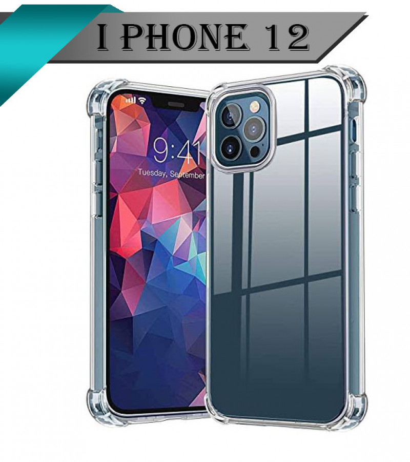 Apple iPhone 12 Back Cover Transparent Extra Bumper Anti Shock Soft Clear Case Apple iPhone 12