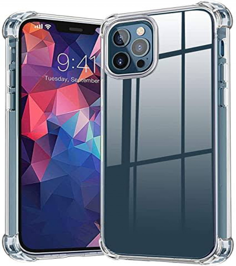Apple iPhone 12 Pro Back Cover Transparent Extra Bumper Anti Shock Soft Clear Case Apple iPhone 12 Pro