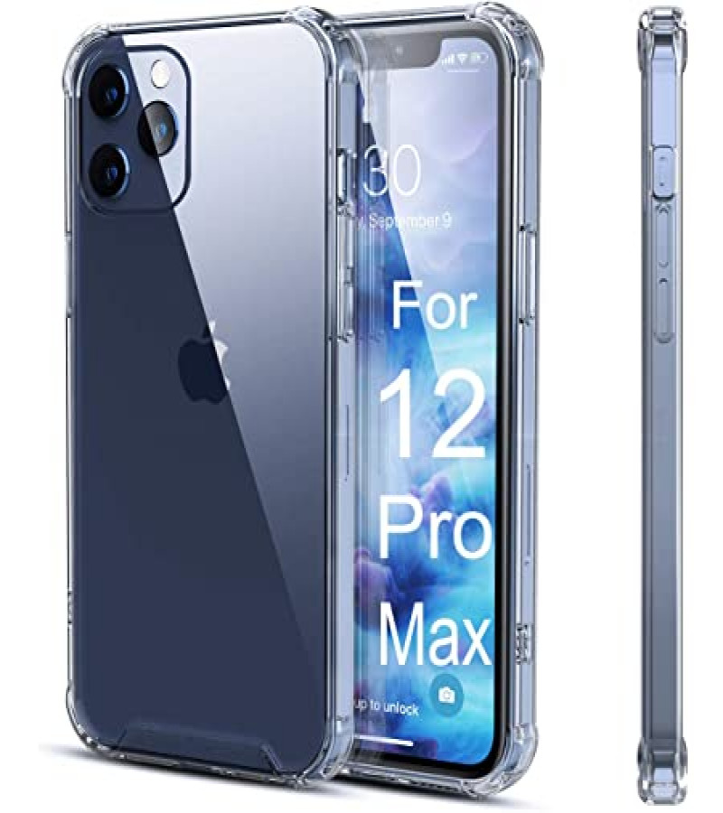 Apple iPhone 12 Pro Max Back Cover Transparent Extra Bumper Anti Shock Soft Clear Case Apple iPhone 12 Pro Max