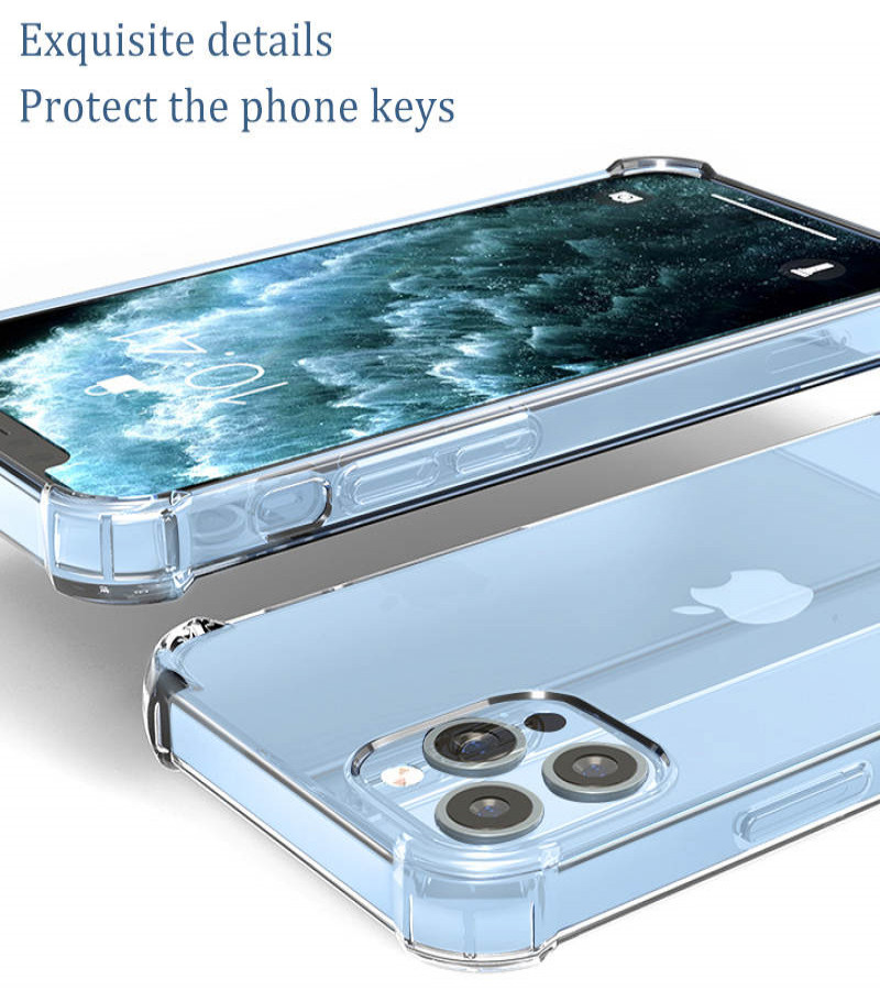 Apple iPhone 13 Pro Max Back Cover Transparent Extra Bumper Anti Shock Soft Clear Case  Apple iPhone 13 Pro Max