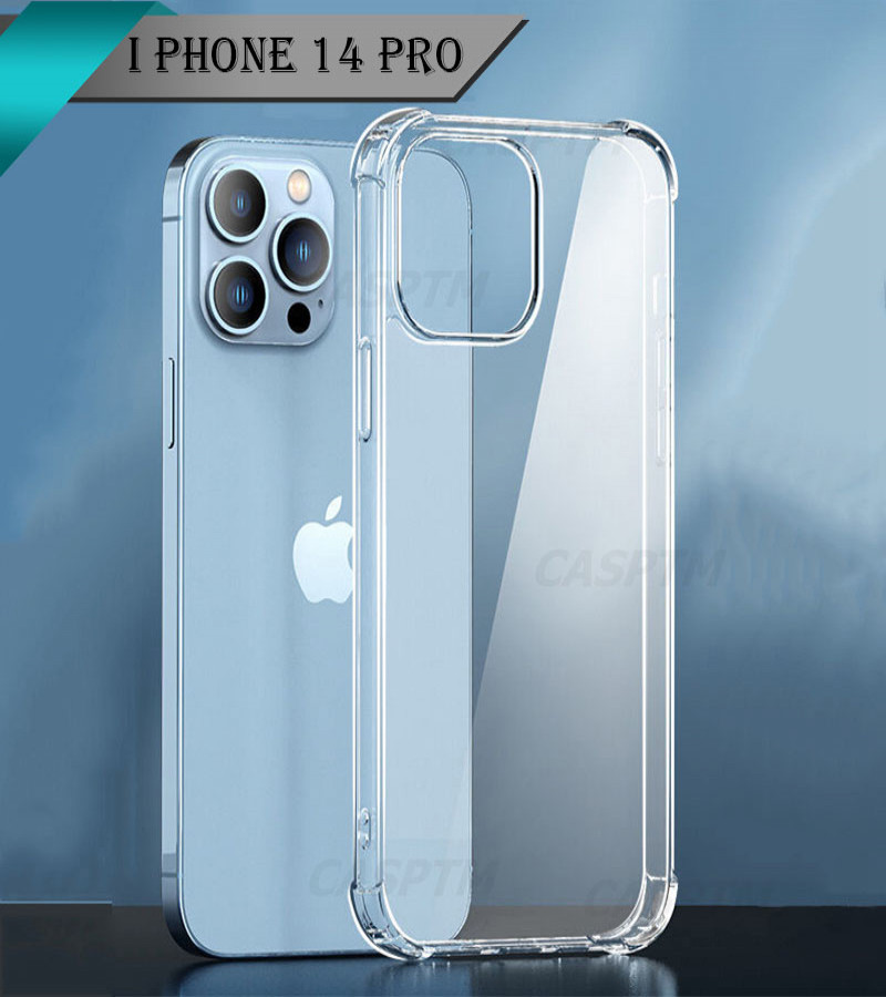 Apple iPhone 14 Pro Back Cover Transparent Extra Bumper Anti Shock Soft Clear Case Apple iPhone 14 Pro