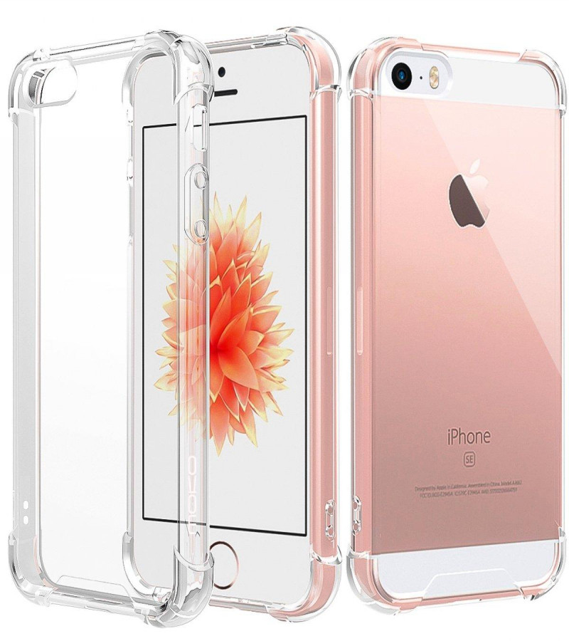 Apple iPhone 5 Back Cover Transparent Extra Bumper Anti Shock Soft Clear Case Apple iPhone 5