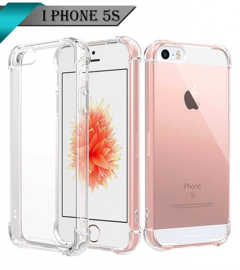 Apple iPhone 5S Back Cover Transparent Extra Bumper Anti Shock Soft Clear Case Apple iPhone 5S
