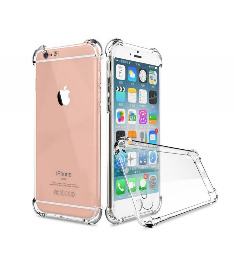 Apple iPhone 6 Back Cover Transparent Extra Bumper Anti Shock Soft Clear Case Apple iPhone 6