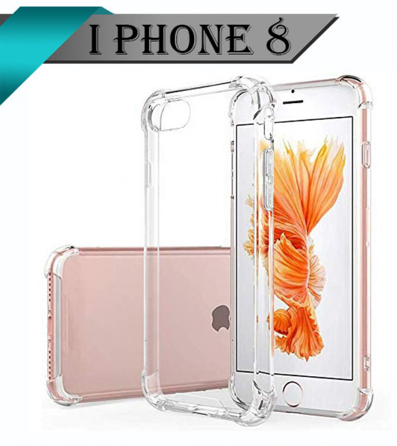 Apple iPhone 8 Back Cover Transparent Extra Bumper Anti Shock Soft Clear Case Apple iPhone 8