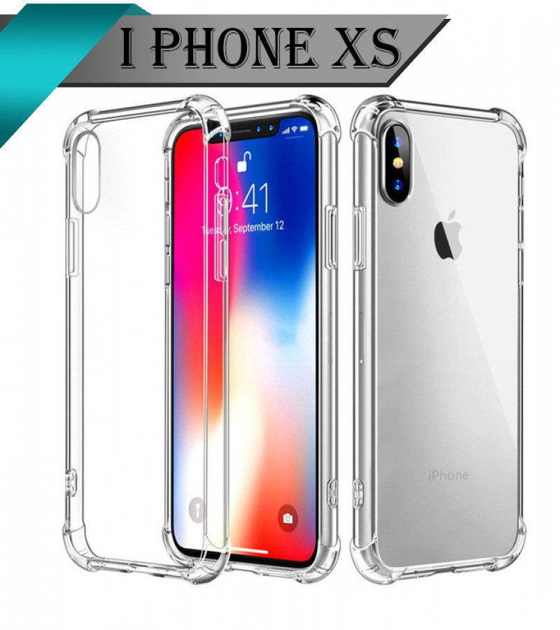Apple iPhone XS Back Cover Transparent Extra Bumper Anti Shock Soft Clear Case Apple iPhone XS