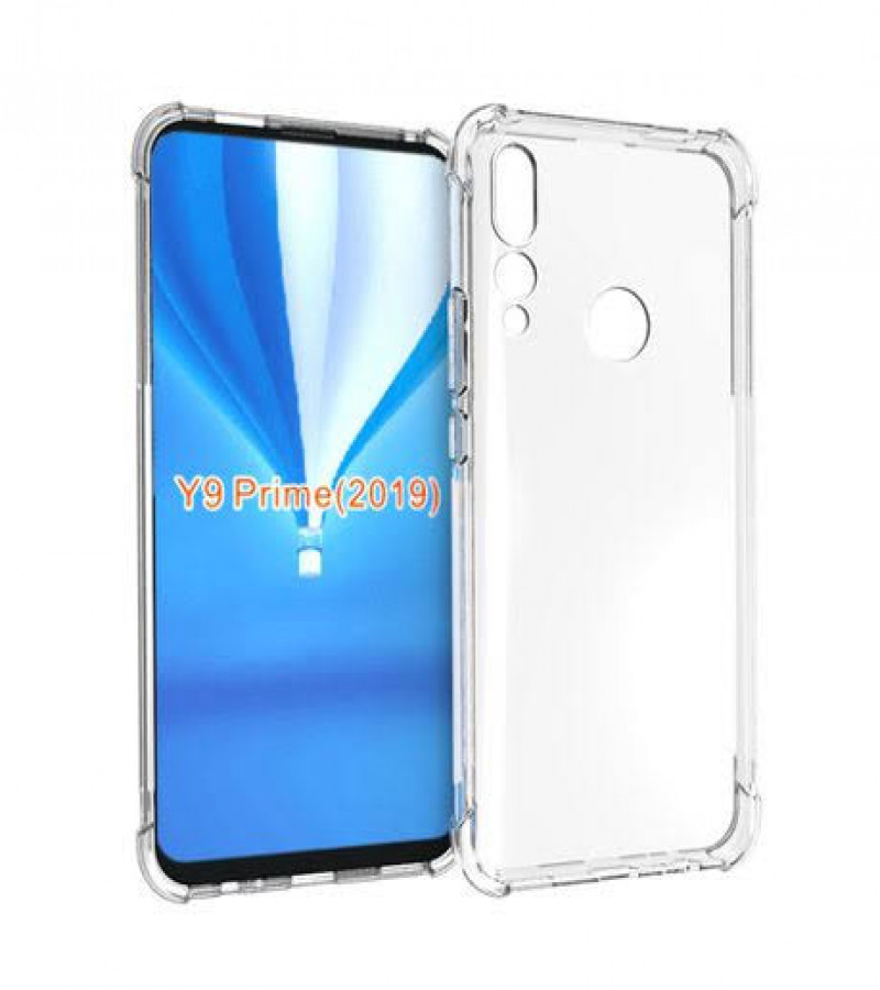 Huawei Y9 2019 Back Cover Transparent Extra Bumper Anti Shock Soft Clear Case Huawei Y9 2019