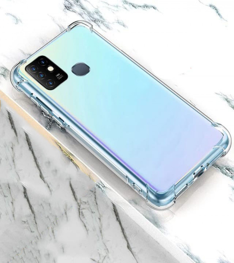 Infinix Hot 10 Back Cover Transparent Extra Bumper Anti Shock Soft Crystal Clear Case Infinix Hot 10