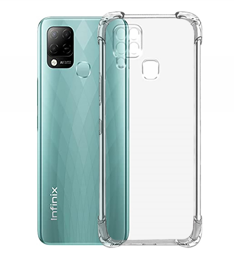 Infinix Hot 10s Back Cover Transparent Extra Bumper Anti Shock Soft Crystal Clear Case Infinix Hot 10s