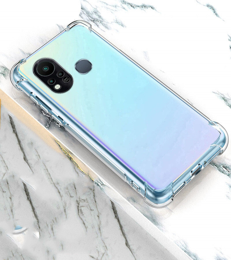 Infinix Hot 11S Back Cover Transparent Extra Bumper Anti Shock Soft Crystal Clear Case Infinix Hot 11S