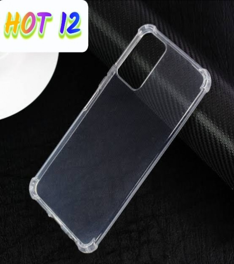 Infinix Hot 12 Back Cover Transparent Extra Bumper Anti Shock Soft Crystal Clear Case Infinix Hot 12