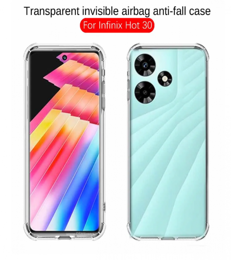 Infinix Hot 30 Back Cover Transparent Extra Bumper Anti Shock Soft Crystal Clear Case Infinix Hot 30