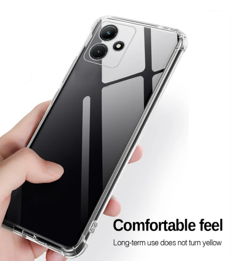 Infinix Hot 30 Play Back Cover Transparent Extra Bumper Anti Shock Soft Crystal Clear Case Infinix Hot 30 Play