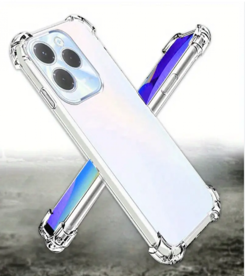 Infinix Hot 40 Back Cover Transparent Extra Bumper Anti Shock Soft Clear Case Infinix Hot 40
