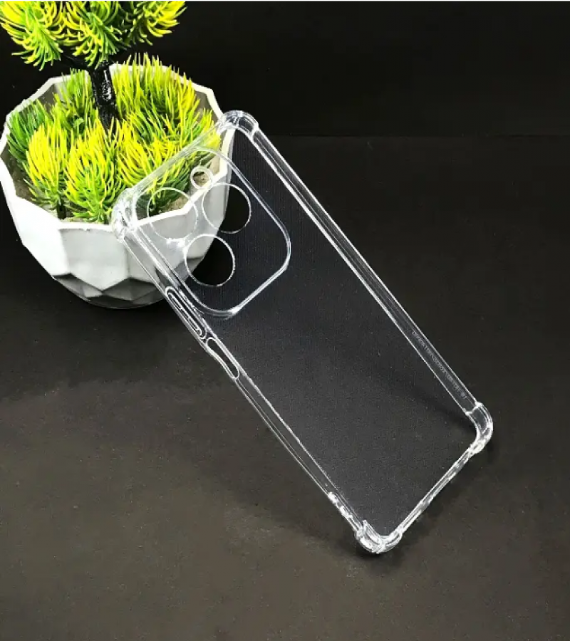 Infinix Hot 40 Pro Back Cover Transparent Extra Bumper Anti Shock Soft Clear Case Infinix Hot 40 Pro