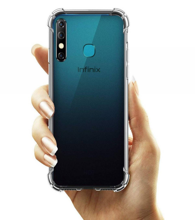 Infinix Hot 8 Back Cover Transparent Extra Bumper Anti Shock Soft Crystal Clear Case Infinix Hot 8