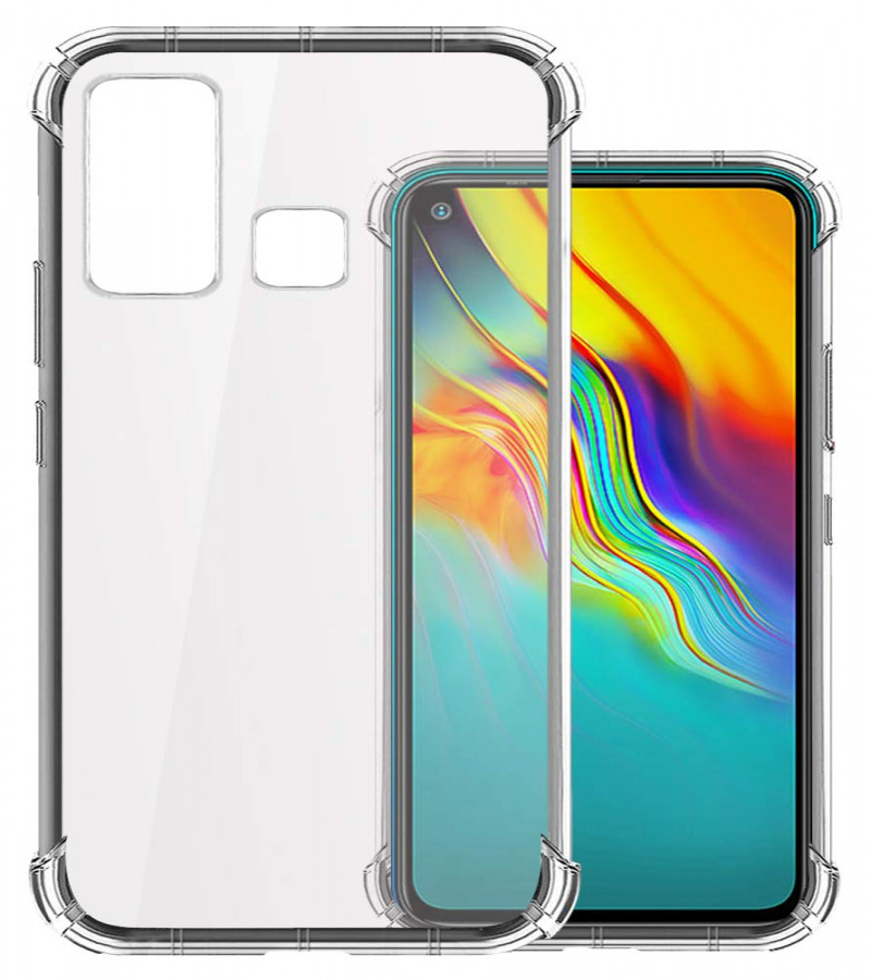 Infinix Hot 9 Back Cover Transparent Extra Bumper Anti Shock Soft Crystal Clear Case Infinix Hot 9