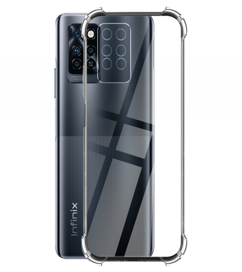 Infinix Note 10 Pro Back Cover Transparent Extra Bumper Anti Shock Soft Crystal Clear Case Infinix Note 10 Pro