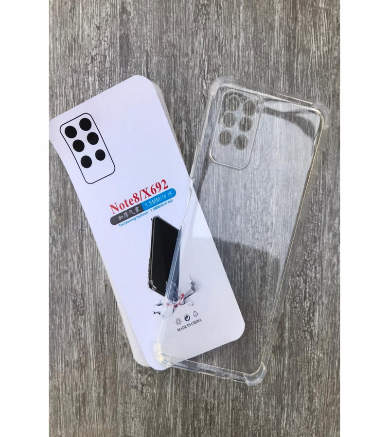 Infinix Note 8 Back Cover Transparent Extra Bumper Anti Shock Soft Crystal Clear Case Infinix Note 8