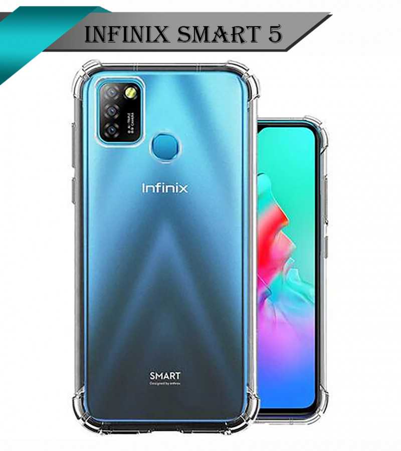 Infinix Smart 5 Back Cover Transparent Extra Bumper Anti Shock Soft Crystal Clear Case Infinix Smart 5