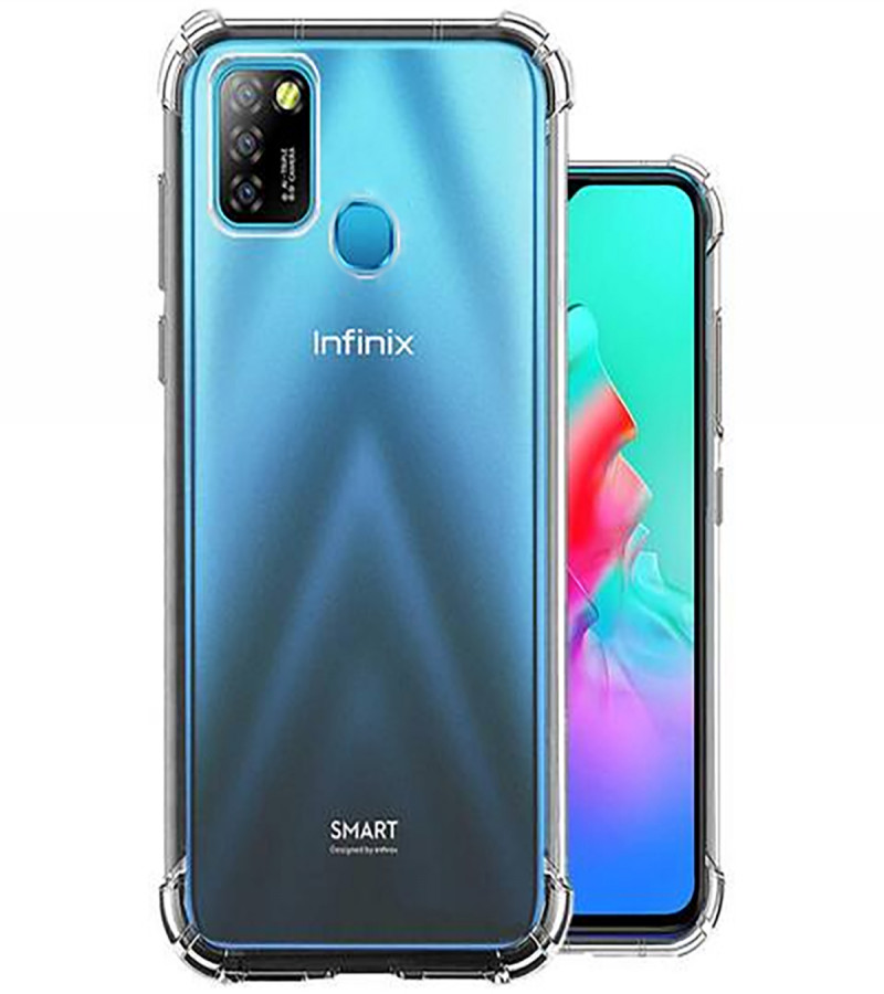 Infinix Smart 6 Back Cover Transparent Extra Bumper Anti Shock Soft Crystal Clear Case Infinix Smart 6