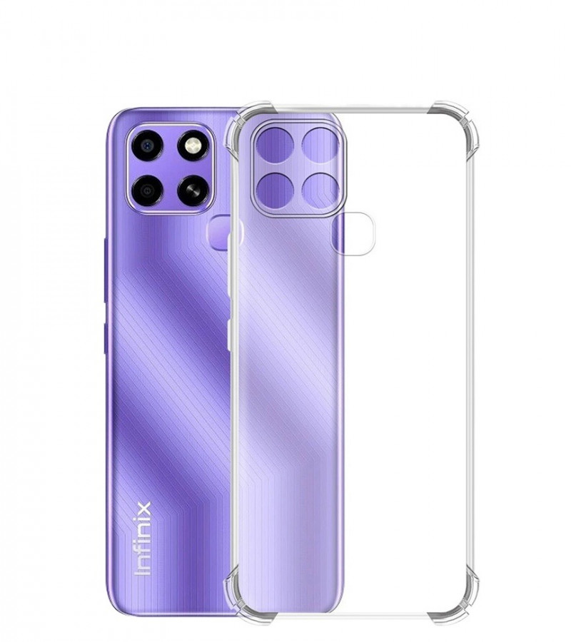 Infinix Smart 6 New Back Cover Transparent Extra Bumper Anti Shock Soft Crystal Clear Case Infinix Smart 6 New