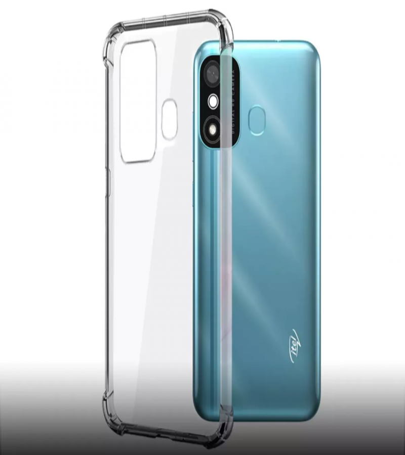 Itel A27 Back Cover Transparent Extra Bumper Anti Shock Soft Clear Case Itel A27