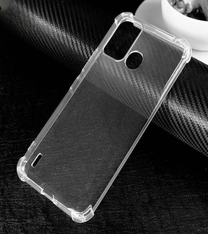 Itel A48 Back Cover Transparent Extra Bumper Anti Shock Soft Clear Case Itel A48