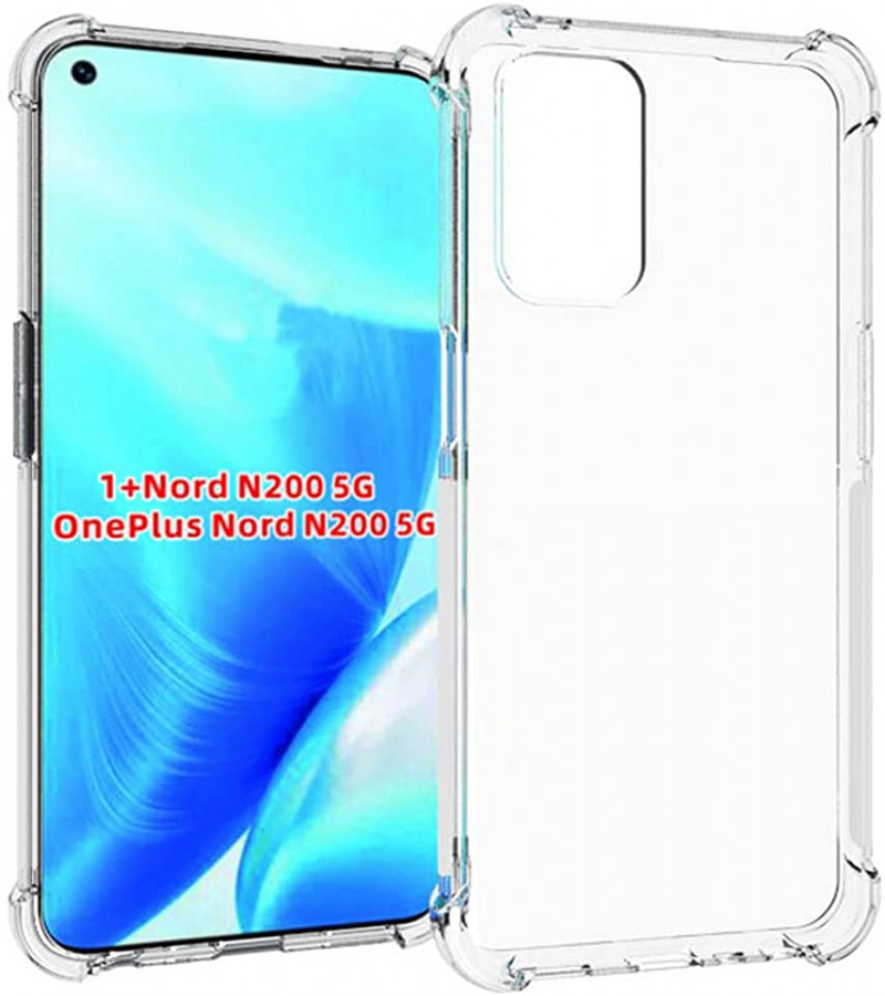 OnePlus N200 Back Cover Transparent Extra Bumper Anti Shock Soft Clear Case OnePlus N200