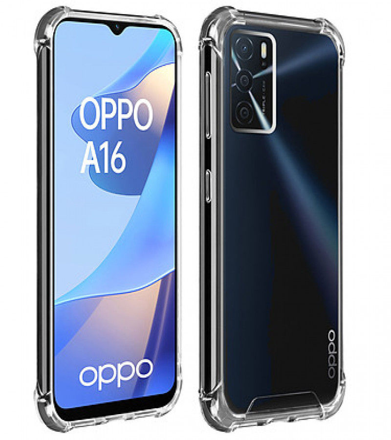 OPPO A16 Back Cover Transparent Extra Bumper Anti Shock Soft Crystal Clear Case OPPO A16