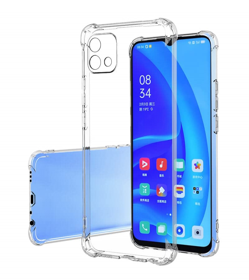OPPO A16E Back Cover Transparent Extra Bumper Anti Shock Soft Crystal Clear Case OPPO A16E