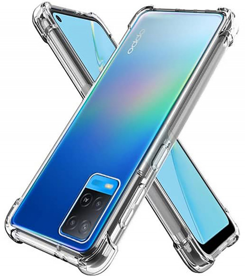 OPPO A54 Back Cover Transparent Extra Bumper Anti Shock Soft Crystal Clear Case OPPO A54