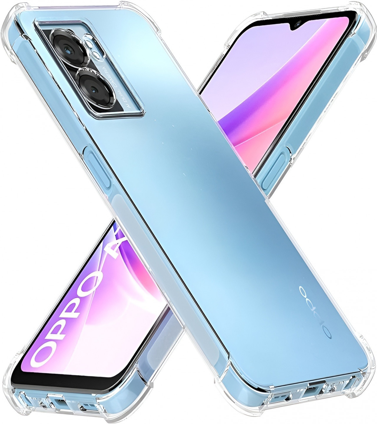 OPPO A57 2022 Back Cover Transparent Extra Bumper Anti Shock Soft Crystal Clear Case OPPO A57 2022