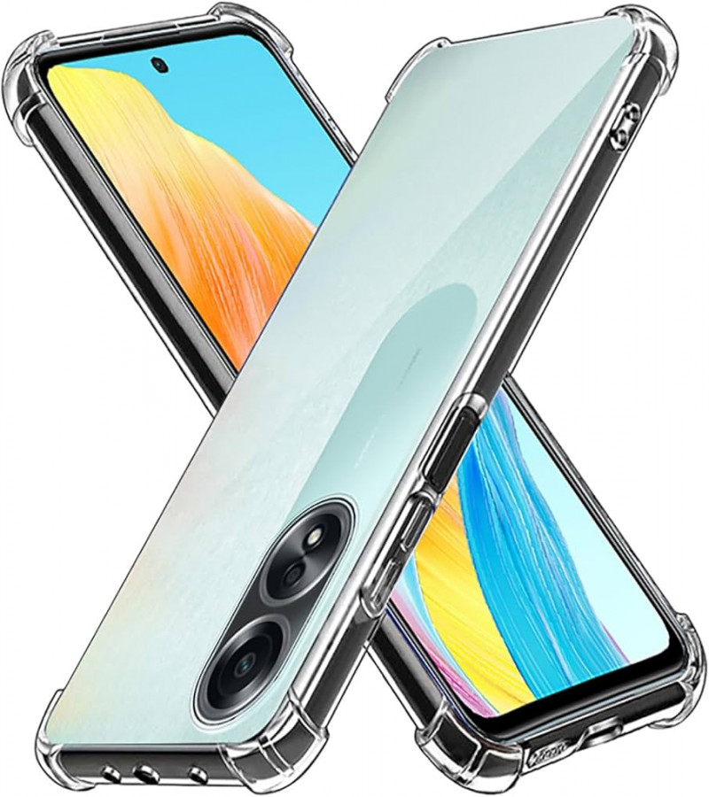 OPPO A78 Back Cover Transparent Extra Bumper Anti Shock Soft Clear Case OPPO A78