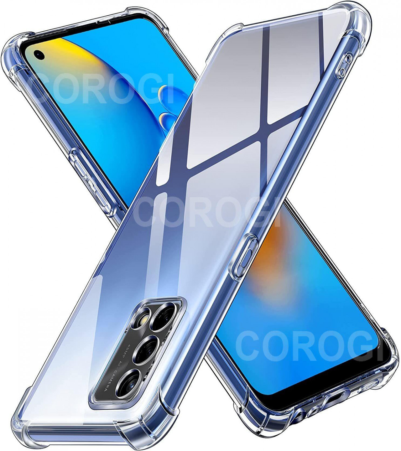 OPPO A95 Back Cover Transparent Extra Bumper Anti Shock Soft Crystal Clear Case OPPO A95