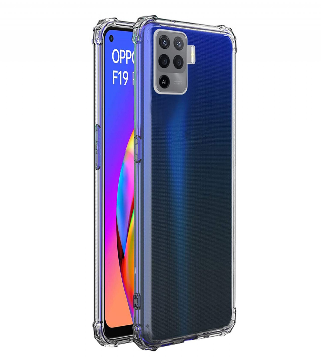 OPPO F19 Pro Back Cover Transparent Extra Bumper Anti Shock Soft  Clear Case OPPO F19 Pro