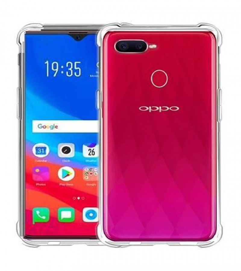 OPPO F9 Back Cover Transparent Extra Bumper Anti Shock Soft Clear Case OPPO F9