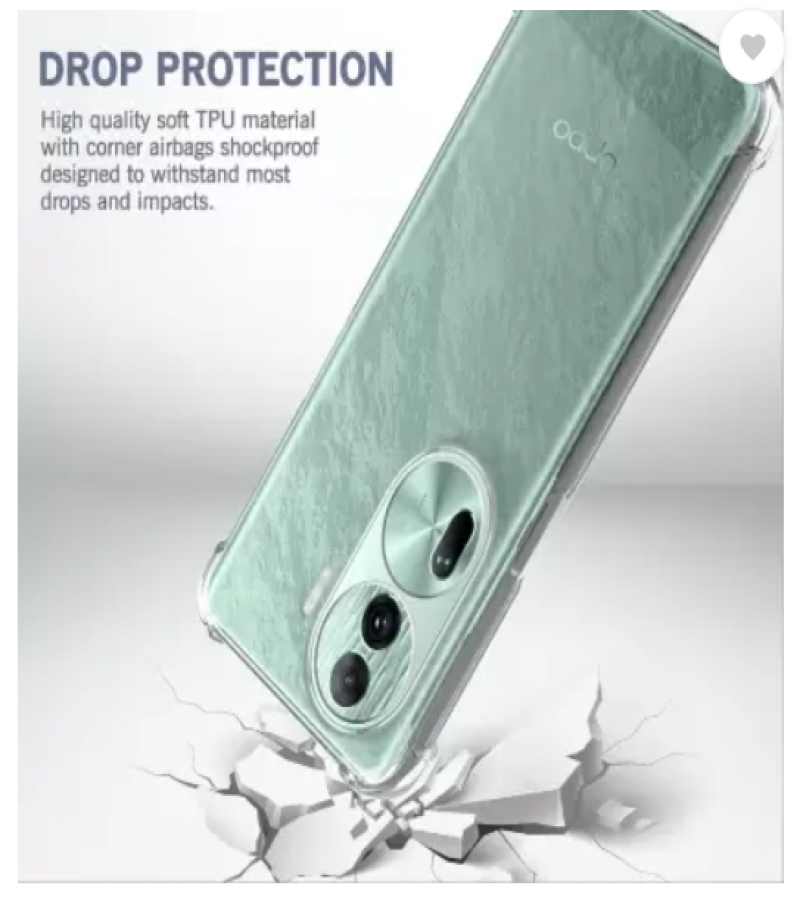 OPPO RENO 11 5G Back Cover Transparent Extra Bumper Anti Shock Soft Clear Case OPPO RENO 11 5G