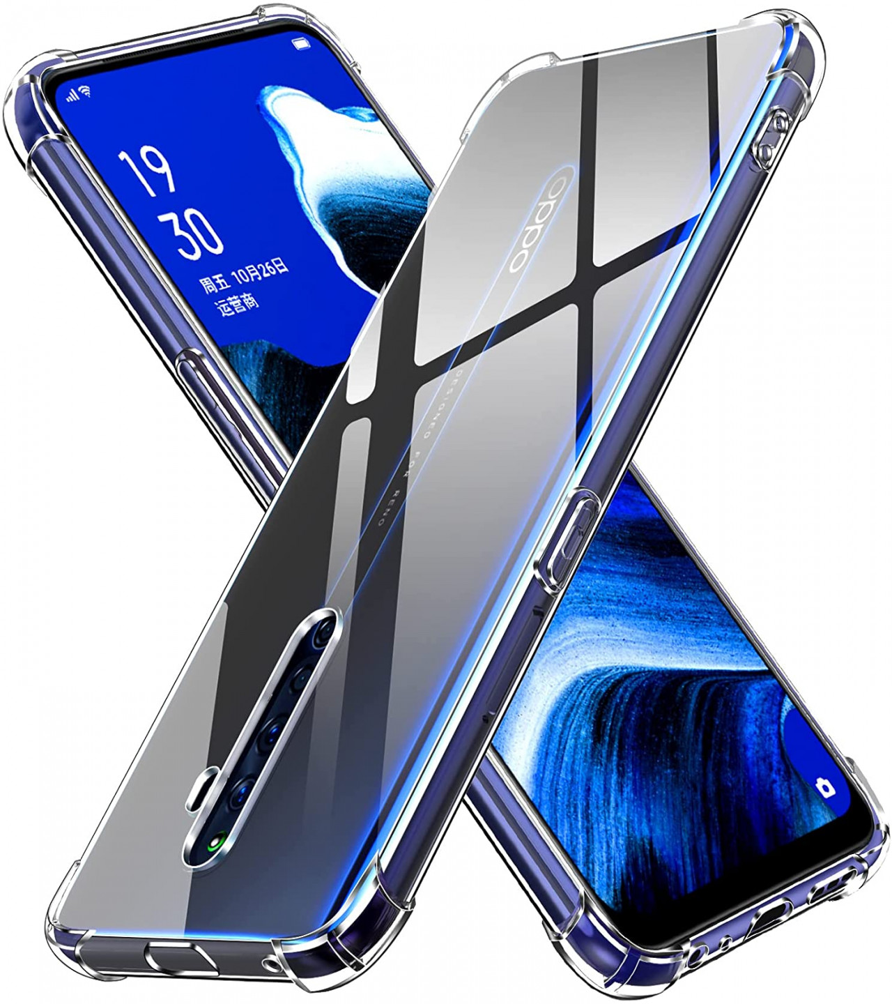 OPPO RENO 2F Back Cover Transparent Extra Bumper Anti Shock Soft Clear Case OPPO RENO 2F