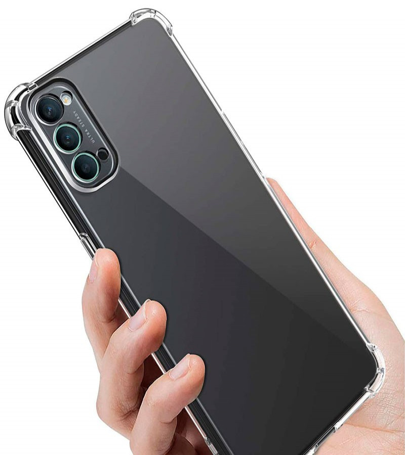 OPPO Reno 5 Back Cover Transparent Extra Bumper Anti Shock Soft Clear Case OPPO Reno 5
