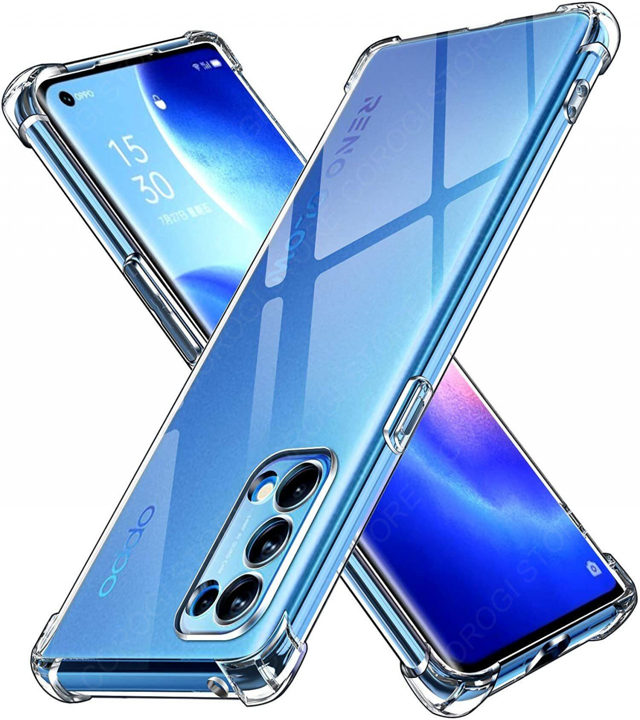 OPPO Reno 5 Pro Back Cover Transparent Extra Bumper Anti Shock Soft Clear Case OPPO Reno 5 Pro