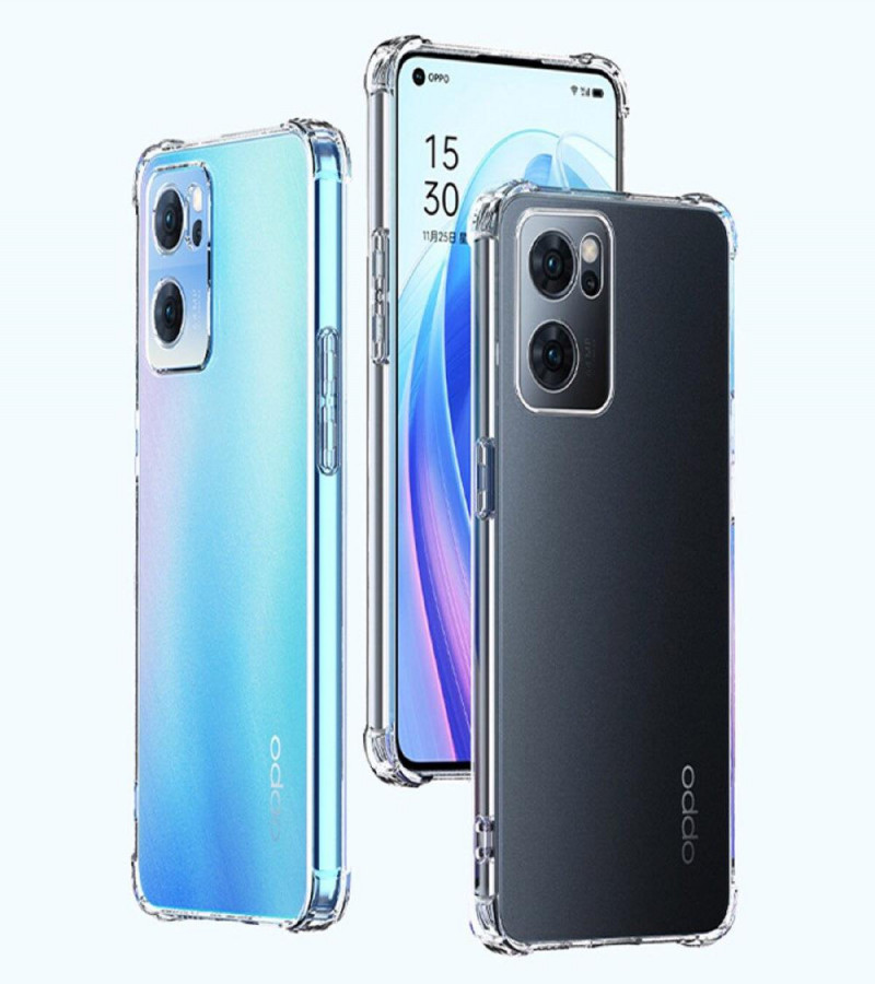 OPPO Reno 7 Back Cover Transparent Extra Bumper Anti Shock Soft Clear Case OPPO Reno 7
