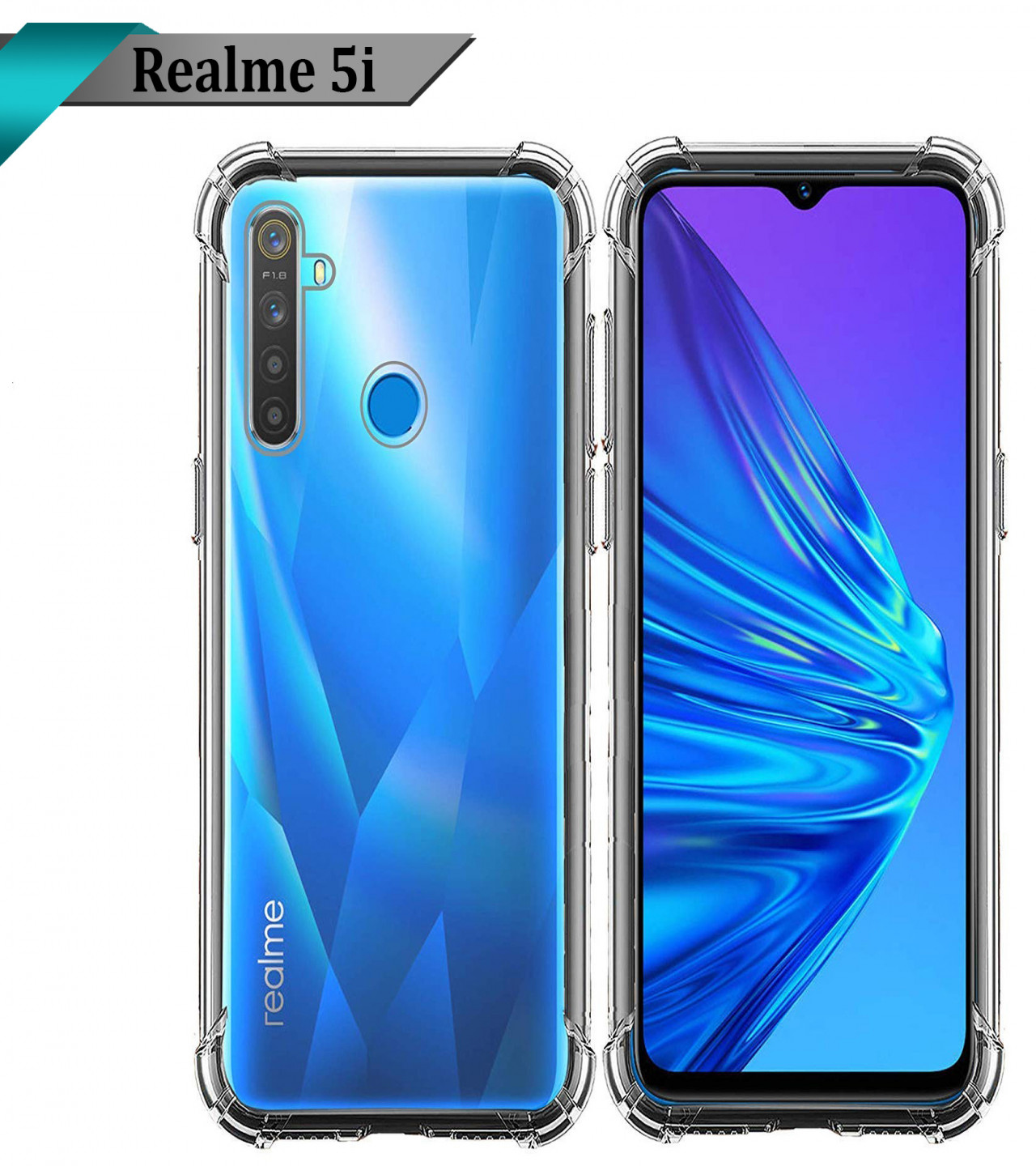 Realme 5i Back Cover Transparent Extra Bumper Anti Shock Soft Clear Case Realme 5i