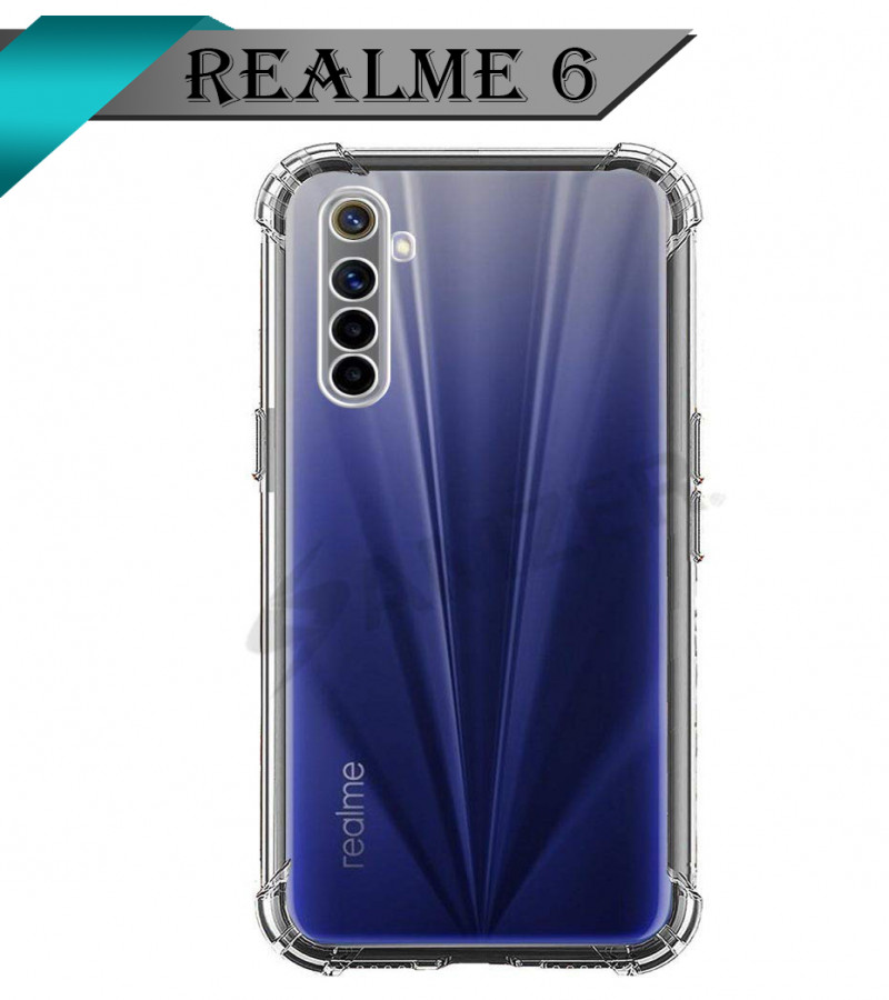 Realme 6 Back Cover Transparent Extra Bumper Anti Shock Soft Clear Case  Realme 6