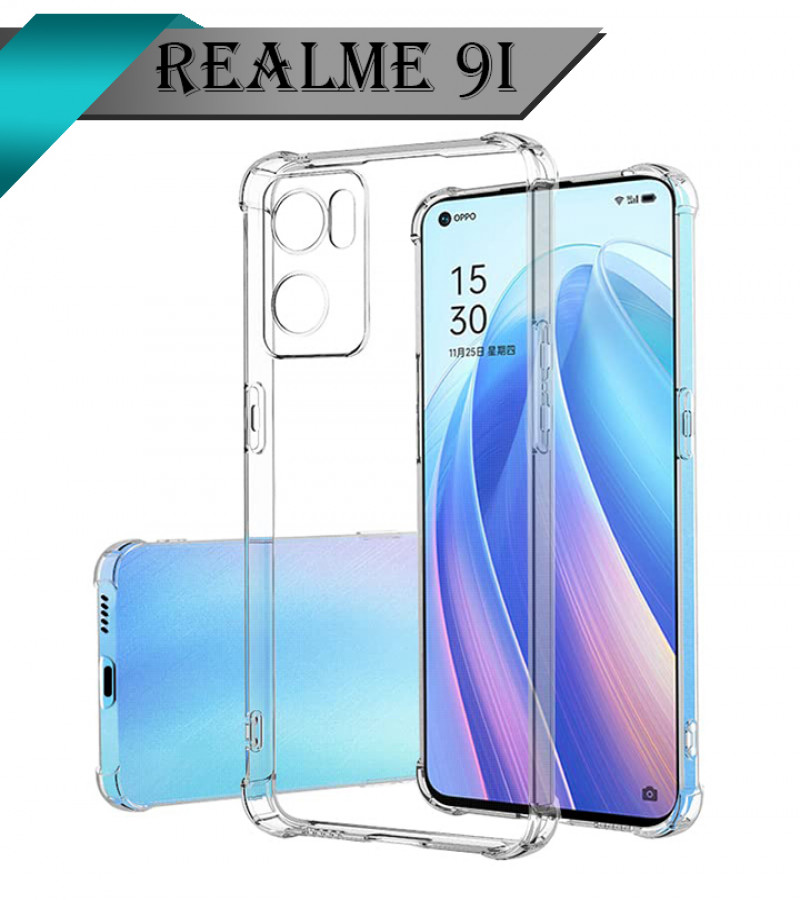 Realme 9i Back Cover Transparent Extra Bumper Anti Shock Soft Clear Case Realme 9i