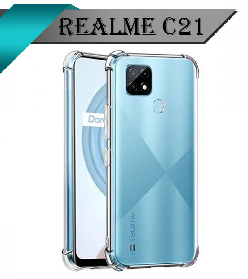 Realme C21 Back Cover Transparent Extra Bumper Anti Shock Soft Clear Case Realme C21