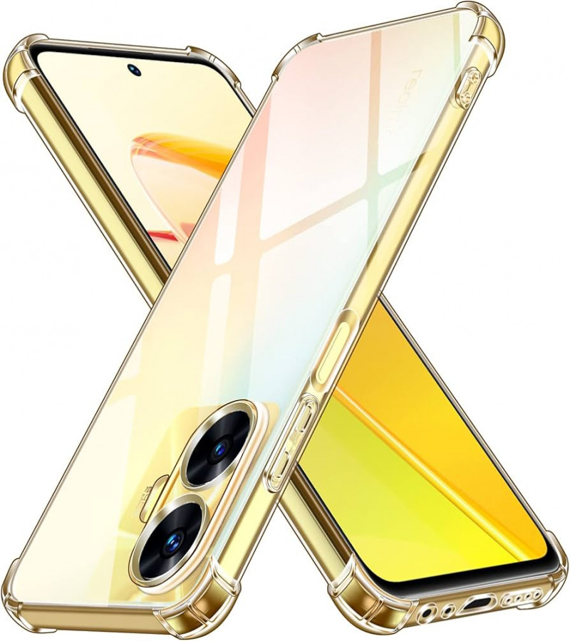 Realme C55 Back Cover Transparent Extra Bumper Anti Shock Soft Clear Case Realme C55