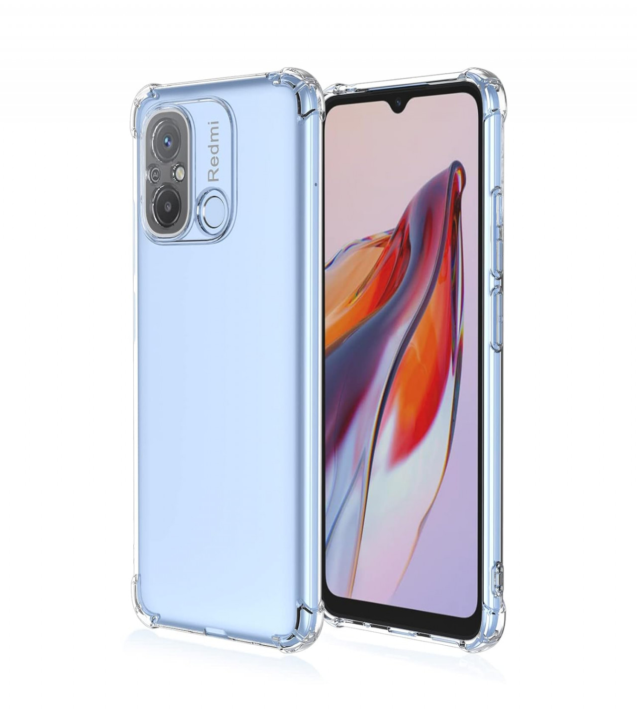 Redmi 12C Back Cover Transparent Extra Bumper Anti Shock Soft Clear Case Redmi 12C