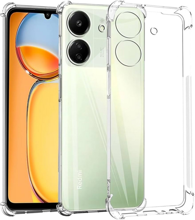 Redmi 13C Back Cover Transparent Extra Bumper Anti Shock Soft Clear Case Redmi 13C